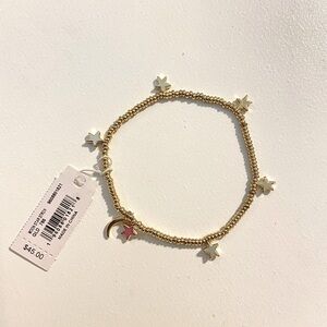 NWT. Kendra Scott Gold Moon & Star Stretch Bracelet